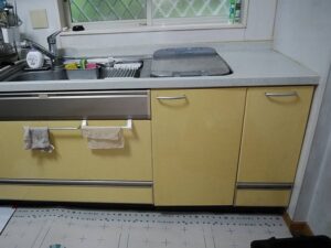 千葉キッチン取付け隊　トップオープン食洗機の工事　施工前